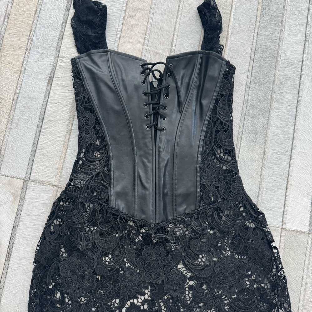 Dreamgirl Black Lace Corset Top
